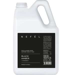 nefel black amber face and hand soap tanicaml.