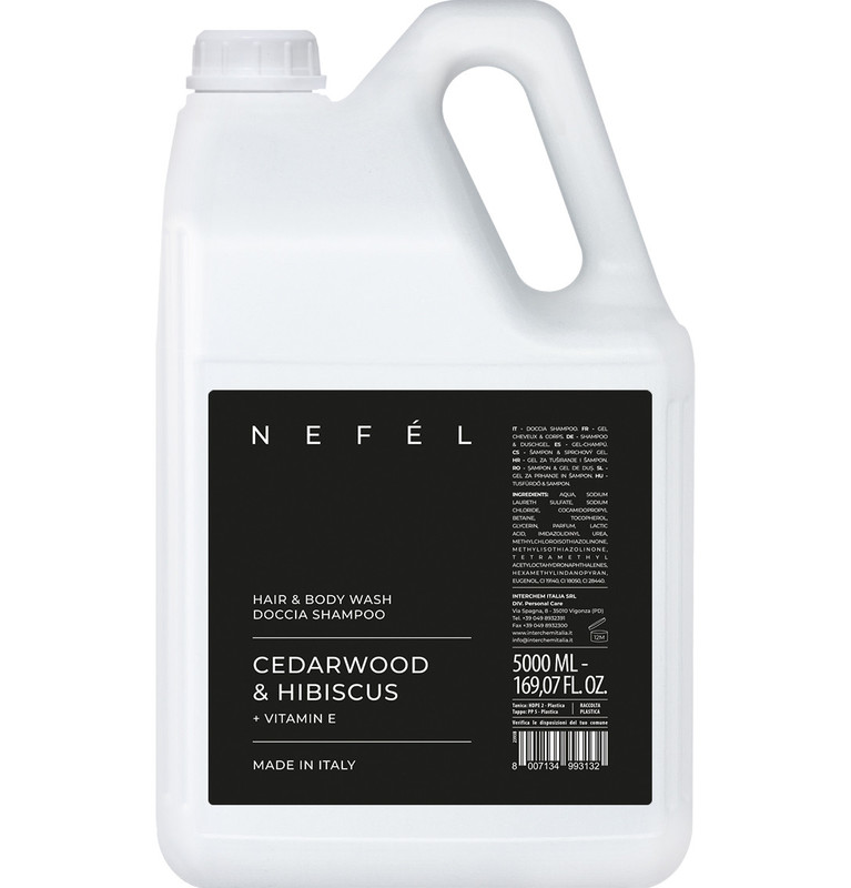 Gel za telo in šampon Nefel - CEDARWOOD & HIBISKUS 5L hotelska-kozmetika/nefel_cedarwood_and_hibiscus_hair_and_body_wash_tanicaml