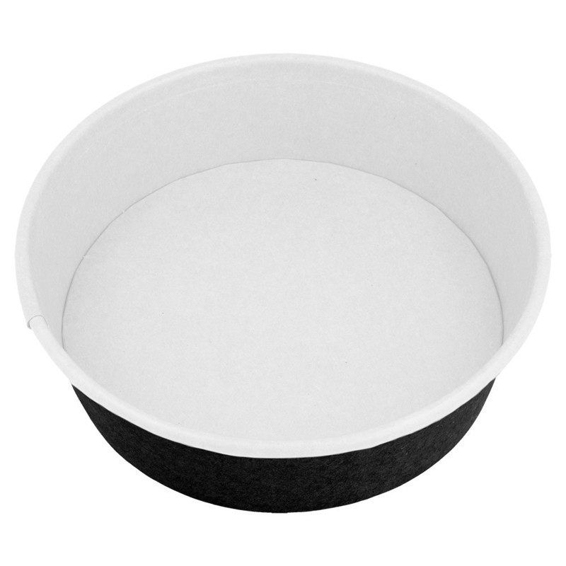 Kartonasta posoda za solato OKROGLA ČRNA 500 mL (FI: 12,8 x 4,5 cm) (50/1) kartonasta-embalaza/226.32_IMG-02