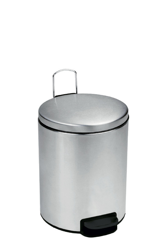 Koš pedalka 5 L BIN PLUS s tihim zapiranjem, brušeno nerj. jeklo kosi-za-smeti/112059