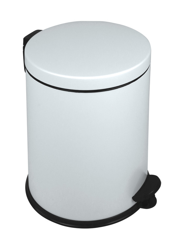 Koš pedalka 12L NEW BIN BASIC, BEL lakiran kosi-za-smeti/913121