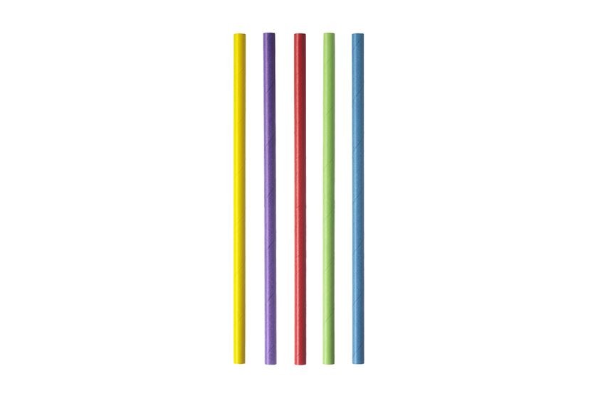 Slamice BIO papirnate barvne-buble-box, V:20 cm - fi 0,8 cm (250/1) kozarci-krozniki-in-pribor/Q0821CFSC-buble