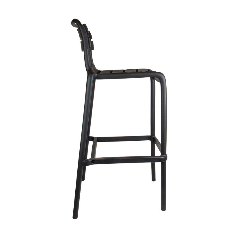 Barski stol z naslonom SUPRA-TEK ČRN PP, 52 x 51 x 103 cm (4 kosi) mize-in-stoli/270.46-IMG-01