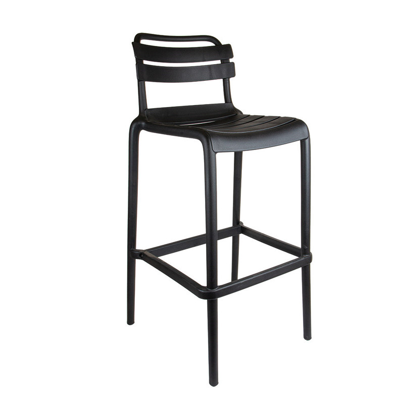 Barski stol z naslonom SUPRA-TEK ČRN PP, 52 x 51 x 103 cm (4 kosi) mize-in-stoli/270.46-IMG-MAIN
