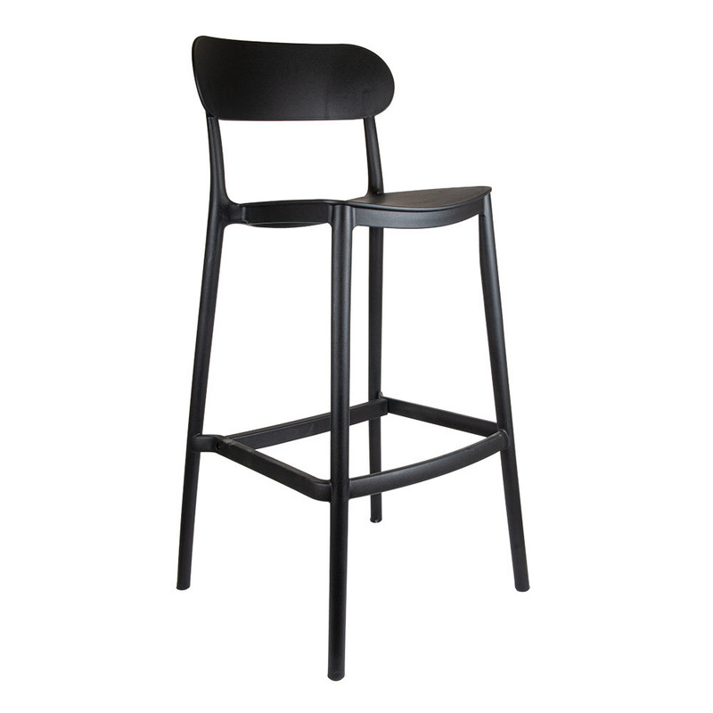 Barski stol z naslonom SUPRA-TEK ČRN PP, 52 x 46 x 102 cm (4 kosi)  mize-in-stoli/270.52-IMG-MAIN