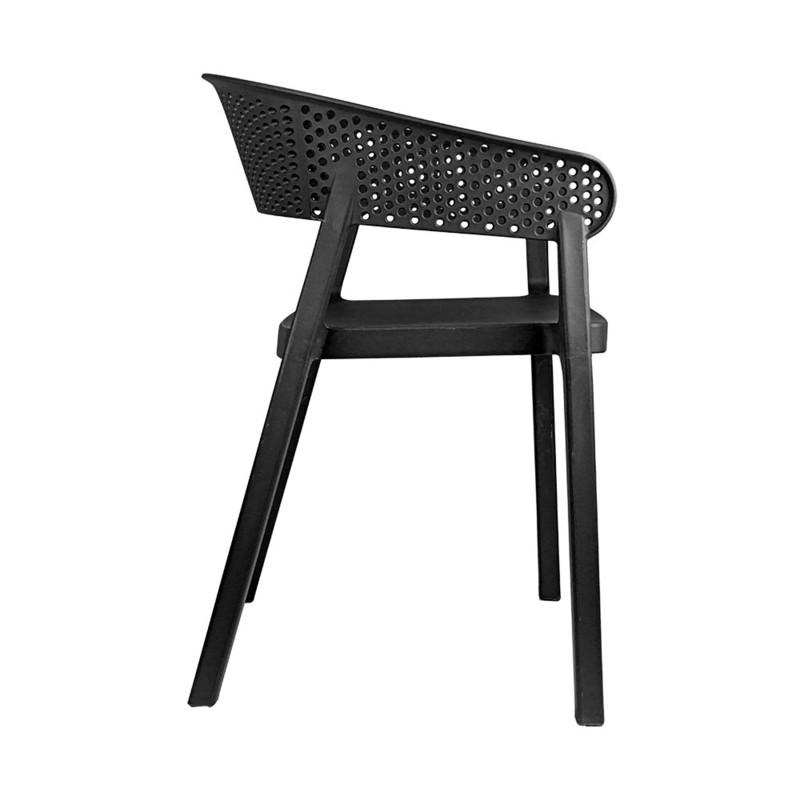 Vrtni stol SUPRA-TEK oval ČRN PP, 51 x 49 x 73 cm (4 kosi) mize-in-stoli/270.55-IMG-01