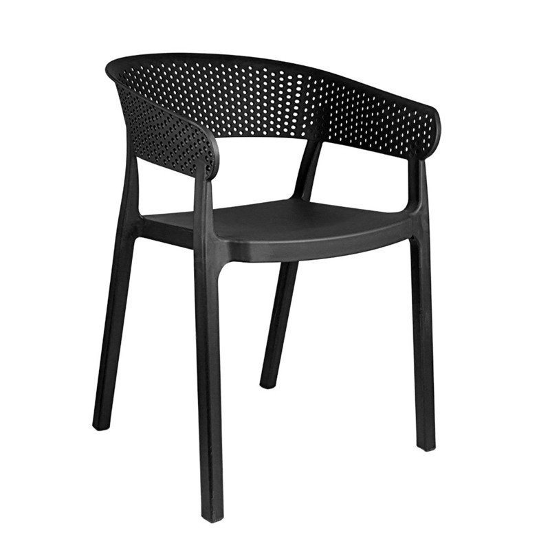 Vrtni stol SUPRA-TEK oval ČRN PP, 51 x 49 x 73 cm (4 kosi) mize-in-stoli/270.55-IMG-MAIN