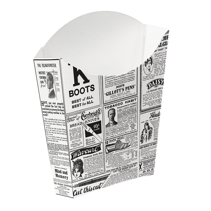Kartonasta embalaža za POMFRI NEWS B - The Pack - 13,5 x 8,5 x 16 cm (200/1) sendvici-in-hot-dogi/234.39_IMG-MAIN