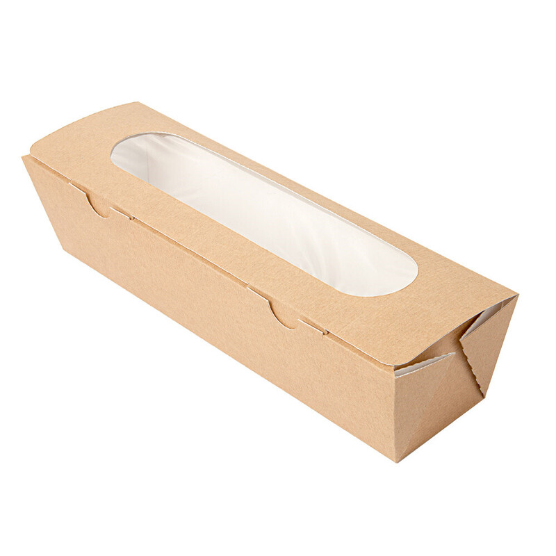 Kartonasta škatla za bagete RJAVA - The Pack - 27,5 x 8 x 6,2 cm (45/1) sendvici-in-hot-dogi/253.58_IMG-MAIN