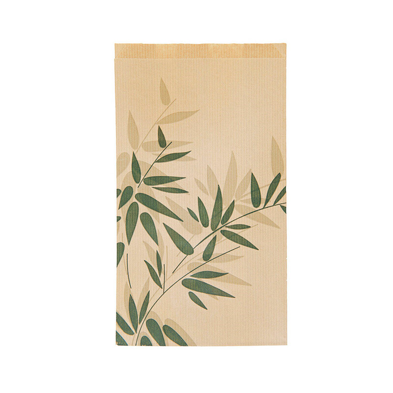Vrečka za rogljiček kraft s palmini listi (14 + 7 x 22cm) (500/1) vrecke-za-ostale-jedi/355.08_IMG-01