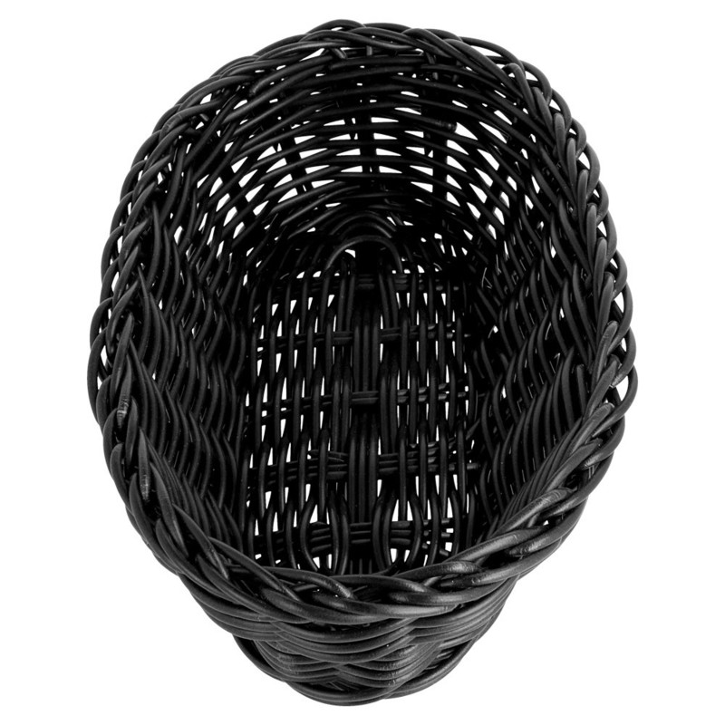 Košarica pletena PODOLGOVATA, ČRNA Fi: 23 x 9 x 8 cm (12 kosov) vse-za-bar/207.77.IMG-02