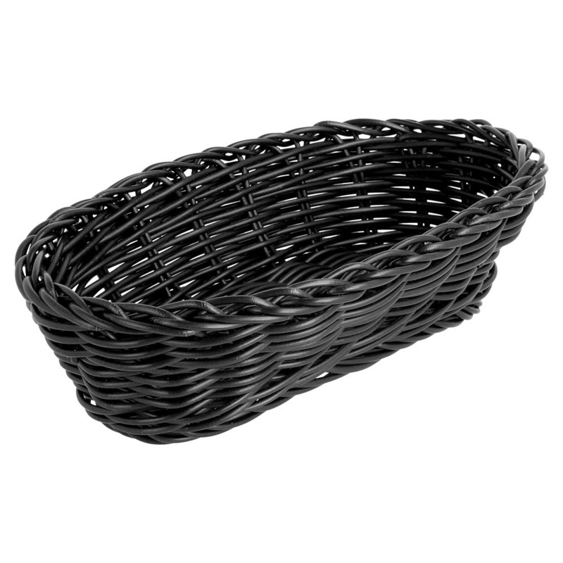 Košarica pletena PODOLGOVATA, ČRNA Fi: 23 x 9 x 8 cm (12 kosov) vse-za-bar/207.77.IMG-03
