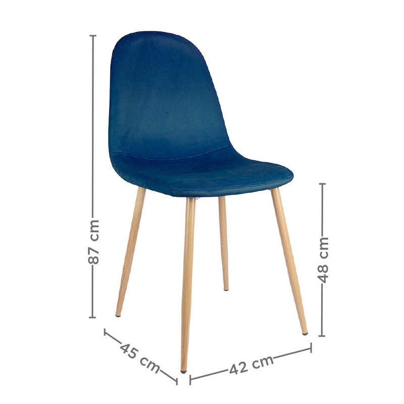 Oblazinjen stol SUPRA-TEK, TEMNO MODER  54 x 45 x 87 cm (4 kosi) vse-za-bar/270.61.IMG-08