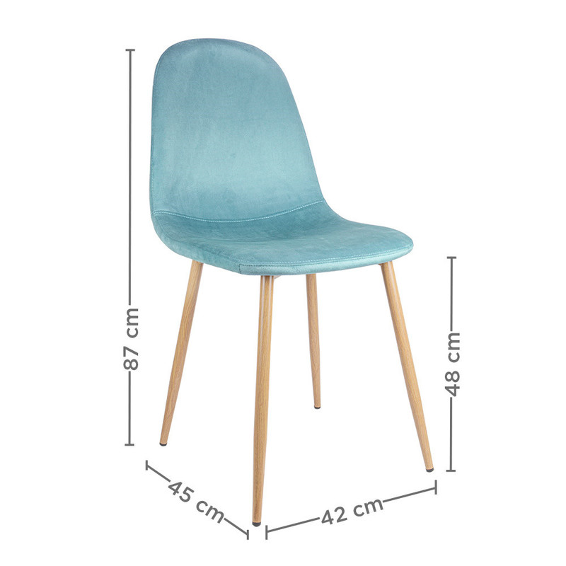 Oblazinjen stol SUPRA-TEK, SVETLO MODER  54 x 45 x 87 cm (4 kosi) vse-za-bar/270.62.IMG-09