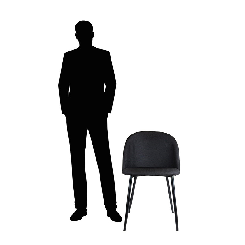 Oblazinjen stol SUPRA-TEK, ČRN  52 x 50 x 78 cm (4 kosi) vse-za-bar/270.66.IMG-05